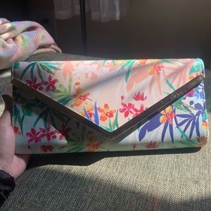 floral multicolor clutch